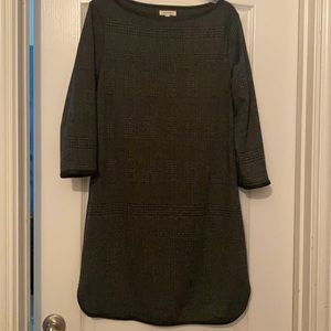 Black and Grey Plaid Max Studio Winter Dress, Size Large